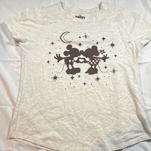 Disney Gray Graphic Print Mickey & Friends Short Sleeve Crew Neck T-Shirt Size M